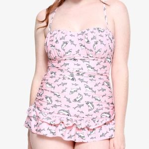 New Shark Ruffle Bathing Suit Cute